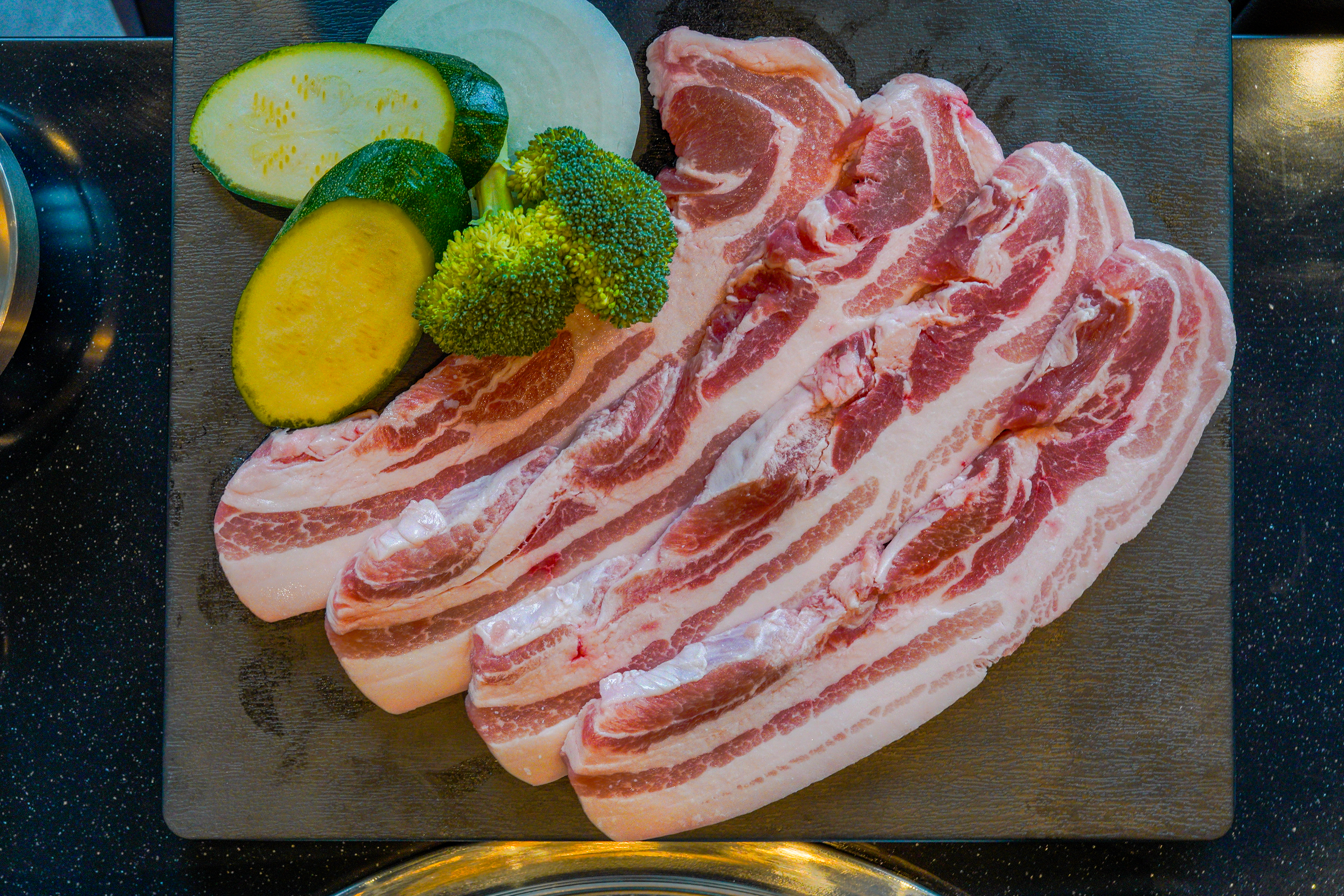 Pork Belly - Succulent Korean-style pork belly grilled to perfection with authentic seasonings